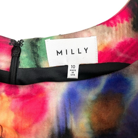 Milly Taylor Graffiti Bold Print Multicolor Dress Sz 10 - Picture 11 of 16